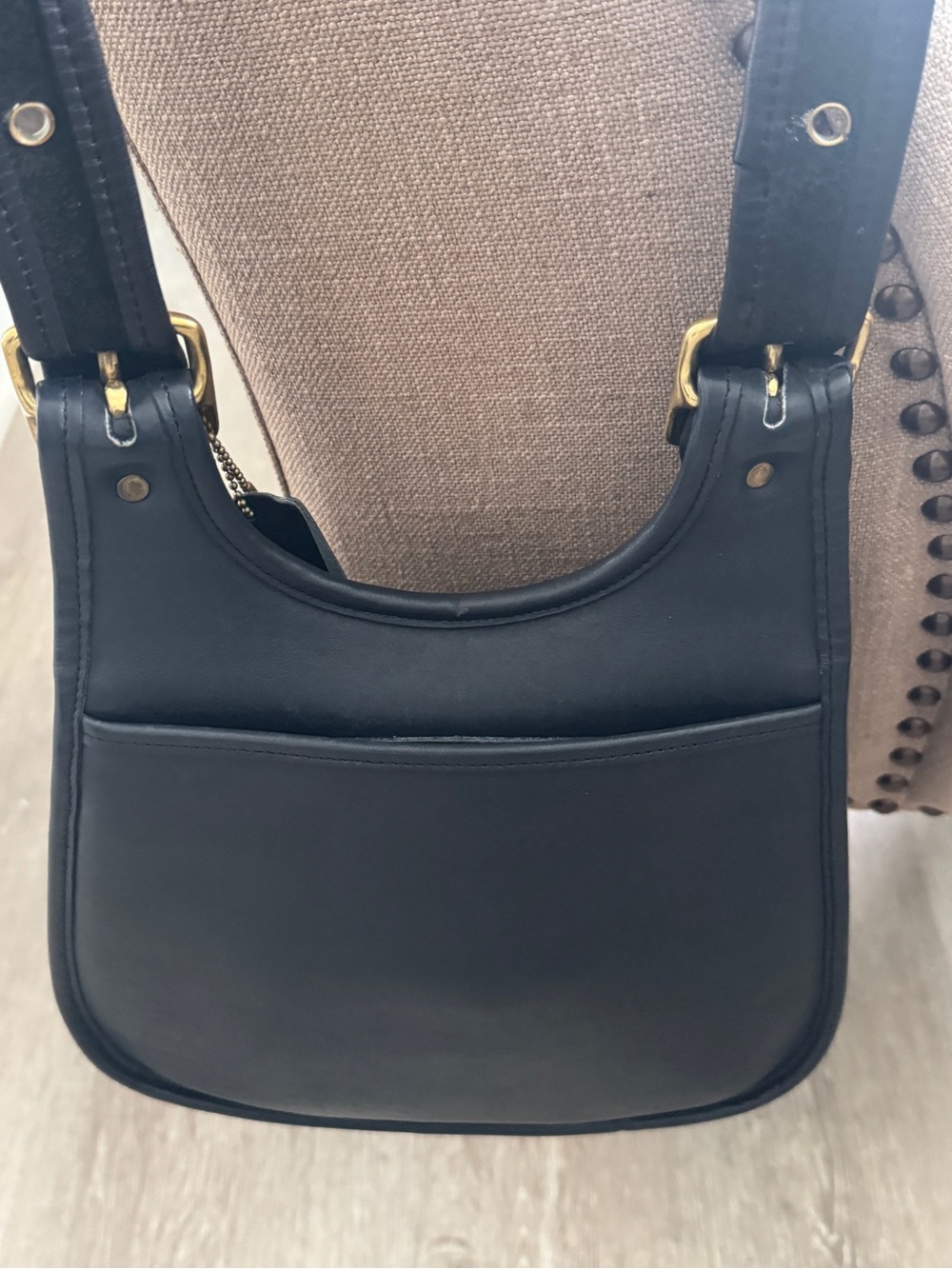 Coach Black Leather Berkley Shoulder Bag with Gold Hardware - Picture 6 of 8